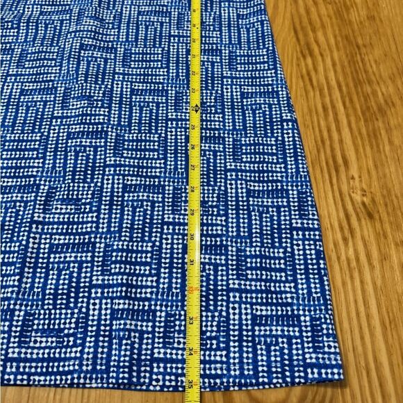 J McLaughlin Blue Collared Catalina Cloth Geometric Stretch Dress XSmall - Picture 7 of 12